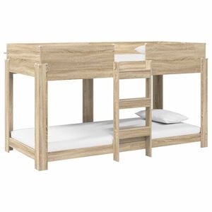 vidaXL Cama Litera para Ni&ntilde;os con colch&oacute;n Roble Sonoma 100 x 200 cm