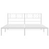 vidaXL Estructura cama sin colchón con cabecero metal blanco 193x203cm