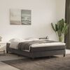 vidaXL Estructura de cama con somier terciopelo gris oscuro 140x190cm