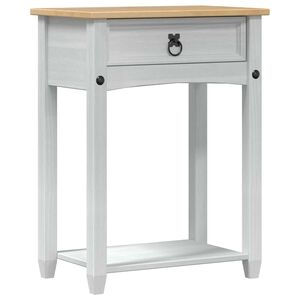 vidaXL Mesa consola con caj&oacute;n 55 x 35 x 73 cm Madera de pino macizo