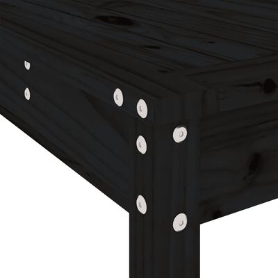 vidaXL Set de mesa y taburetes altos jardín 5 piezas madera pino negro