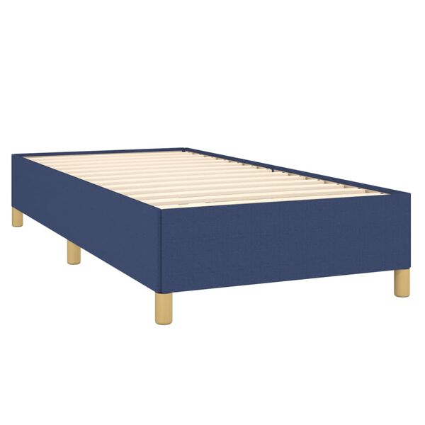 vidaXL Cama box spring con colch&oacute;n tela azul 100x200 cm
