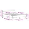 vidaXL Estructura de cama con cabecera Roble artesanal 160 x 200 cm