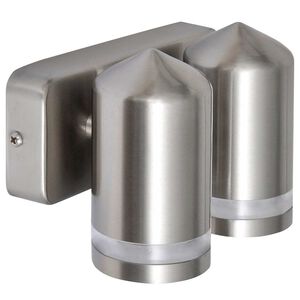 vidaXL Aplique de pared c&oacute;nico, LED e inoxidable