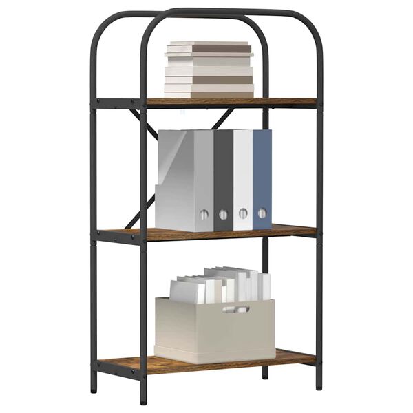 vidaXL Estante de libros Roble ahumado 60 x 30 x 109 cm