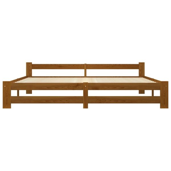 vidaXL Estructura cama sin colchón madera pino marrón miel 200x200 cm