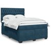 vidaXL Cama box spring con colch&oacute;n terciopelo azul 160x200 cm