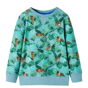 vidaXL Sudadera infantil verde claro m&eacute;lange 92