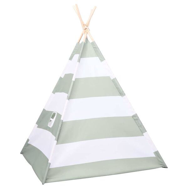 vidaXL Tienda para niños Rayado Gris y blanco 120 x 120 x 150 cm
