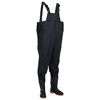 vidaXL Vadeador de pecho con botas negro talla 38