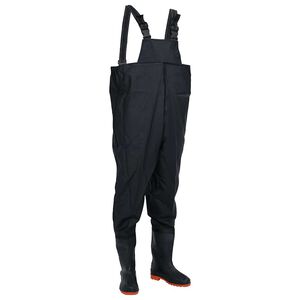 vidaXL Vadeador de pecho con botas negro talla 38