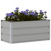 vidaXL Jardinera Gris Claro 100 x 50 x 45 cm Acero Galvanizado