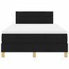 vidaXL Cama Box Spring LED con colch&oacute;n con LED Negro 120 x 200 cm tela