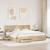 vidaXL Estructura de cama con cabecera Roble Sonoma 200 x 200 cm