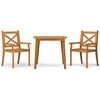 vidaXL Juego de comedor de jard&iacute;n 3 piezas madera maciza de acacia