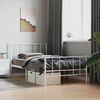 vidaXL Estructura cama sin colch&oacute;n con estribo metal blanco 75x190 cm