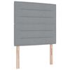 vidaXL Cama tipo Box Spring con colch&oacute;n Gris claro 80 x 200 cm tela