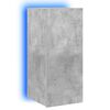 vidaXL Mueble de TV de pared con luces LED gris hormig&oacute;n 30,5x35x70 cm