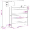 vidaXL Zapatero madera de ingenier&iacute;a gris Sonoma 100,5x28x100 cm