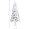 vidaXL &Aacute;rbol de Navidad artificial con luces fibra &oacute;ptica blanco 180cm