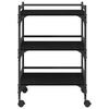 vidaXL Carro de Cocina Roble Negro 50 x 35 x 75.5 cm