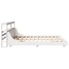 vidaXL Estructura de cama sin colch&oacute;n madera maciza blanca 200x200 cm
