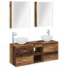 vidaXL Juego de muebles de ba&ntilde;o 5 pcs Madera envejecida