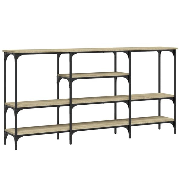 vidaXL Mesa consola madera de ingenier&iacute;a roble Sonoma 160x29x80 cm