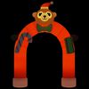 vidaXL Puerta de arco inflable de Navidad con LED 380 cm