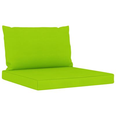 vidaXL Juego de muebles de jardín 5 piezas con cojines verde lima