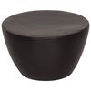 vidaXL Mesa de centro aluminio martillado lat&oacute;n negro &Oslash; 50x30 cm
