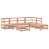 vidaXL Juego de muebles jard&iacute;n 7 pzas y cojines madera abeto Douglas