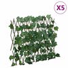vidaXL Enrejado expansible de parra artificial verde 5 uds 180x60 cm
