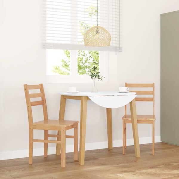 vidaXL Sillas de comedor 2 unidades madera maciza de caucho