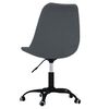 vidaXL Silla de comedor giratoria tela gris oscuro