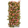 vidaXL Enrejado expansible hiedra artificial rosa 5 uds 180x60 cm