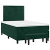 vidaXL Cama box spring con colch&oacute;n terciopelo verde oscuro 100x200 cm