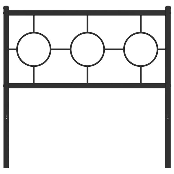 vidaXL Cabecero de repuesto de metal negro 90 cm