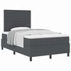 vidaXL Cama tipo Box Spring Gris oscuro y blanco 203 x 120 x 128 cm