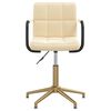 vidaXL Sillas de comedor giratorias 2 unidades terciopelo crema