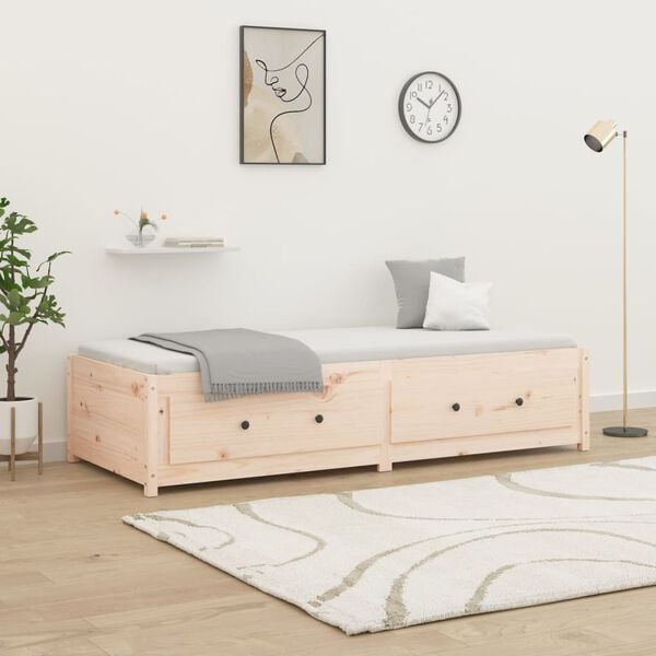 vidaXL Sof&aacute; cama sin colch&oacute;n madera maciza de pino 80x200 cm