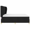 vidaXL Cama con Somier y Colch&oacute;n Gris Oscuro 90x190 cm de Tela Negro