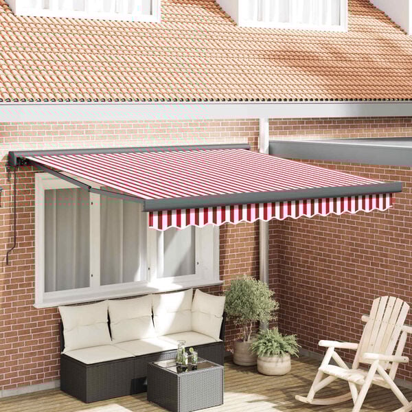 vidaXL Toldo Rojo y 350 x 250 x 165 cm Poli&eacute;ster y Aluminio