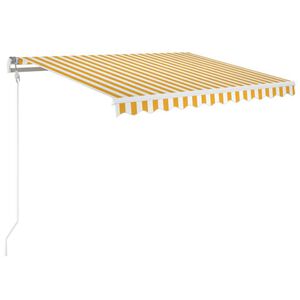 vidaXL Toldo retr&aacute;ctil autom&aacute;tico amarillo y blanco 350x250 cm