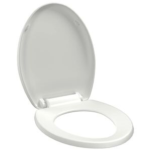 vidaXL Tapa de v&aacute;ter cierre suave y desenganche r&aacute;pido blanca
