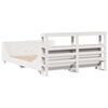 vidaXL Estructura de cama sin colch&oacute;n madera de pino blanca 140x190 cm
