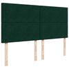 vidaXL Cama box spring con colch&oacute;n terciopelo verde oscuro 180x200 cm