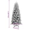 vidaXL Árbol de Navidad artificial 210 cm PVC y Plástico y Acero y PE