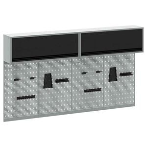 vidaXL Juego de Armarios de Herramientas con estante 6 uds. Negro