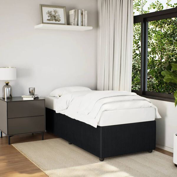 vidaXL Estructura de cama sin colchón terciopelo negro 80x200 cm
